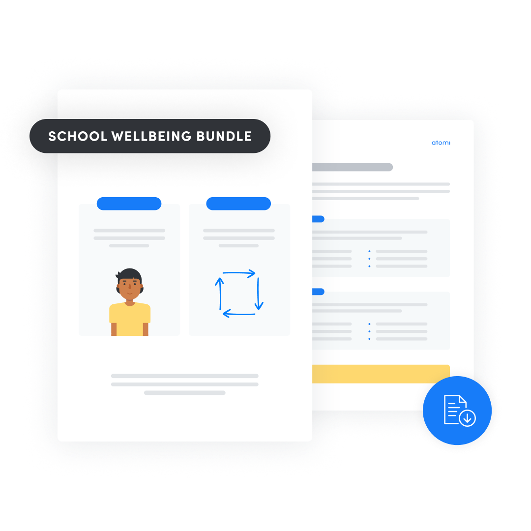 Schools wellbeing bundle illustration